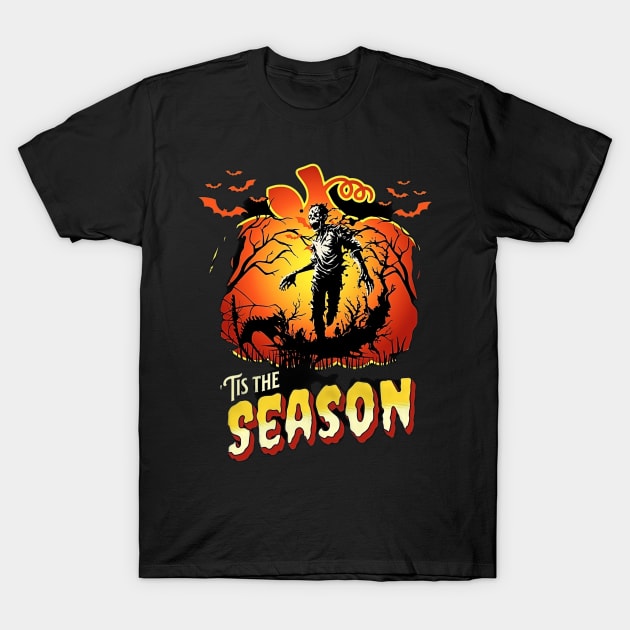 'Tis The Season Monster Mash, Vintage Ghost Halloween, Monster, Retro Fall, Happy Halloween Day Happy Halloween Party Gift T-Shirt by Customo